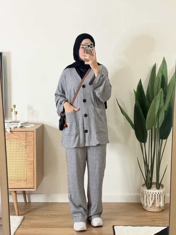Cozy Ribbed Knit Suit