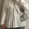 WHIT BUTONNED COTTON SHIRT FOR WOMEN (2) WHIT BUTONNED COTTON SHIRT FOR WOMEN