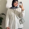 WHIT BUTONNED COTTON SHIRT FOR WOMEN (5) WHIT BUTONNED COTTON SHIRT FOR WOMEN