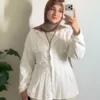 WHIT BUTONNED COTTON SHIRT FOR WOMEN (6) WHIT BUTONNED COTTON SHIRT FOR WOMEN