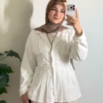 WHIT BUTONNED COTTON SHIRT FOR WOMEN