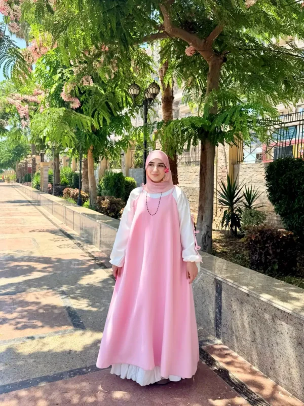 pink modest dress (2) Fayounka Dress